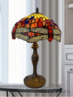 Dragonfly Glass Tiffany Table Lamp 